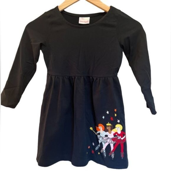 Hanna Andersson Other - Hanna Andersson Ballet Dancers Dress 120 Girls size 6-7 Black with ballerinas
